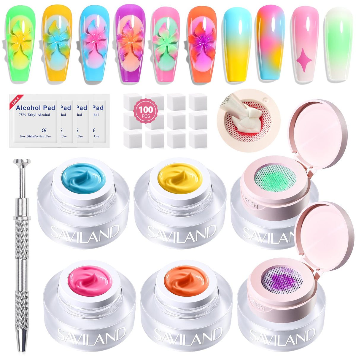 SAVILAND kit front packaging shows full color set and accessories clearly