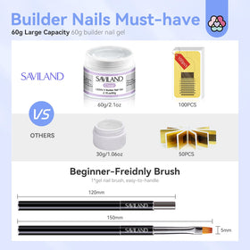 SAVILAND kit in use during a home manicure showing beginner-friendly application