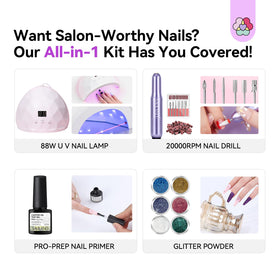 SAVILAND finished manicure in lifestyle scene showcasing glossy salon quality results
