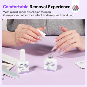 SAVILAND nail file and tools layout showing included accessories for smooth finishing