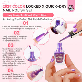 SAVILAND ombre nail demo on fingers illustrating blended pearlescent finish benefit