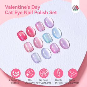 SAVILAND six 10ml bottles arranged to show coordinated romantic pink and lilac hues.