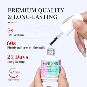 SAVILAND used as polygel slip solution, showing smoother shaping and control