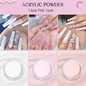 SAVILAND acrylic powder jars and 30ml monomer liquid demonstrating color options