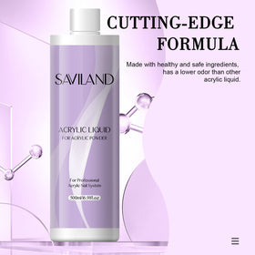 SAVILAND bottle held in hand to show 500ml scale and salon-ready capacity