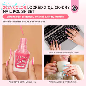 SAVILAND bottle held by hand showing compact size and travel-friendly convenience