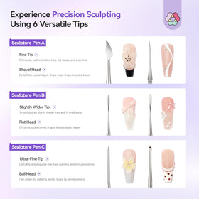 SAVILAND dual ends showing spatula and ball shaping tips for 3D gel
