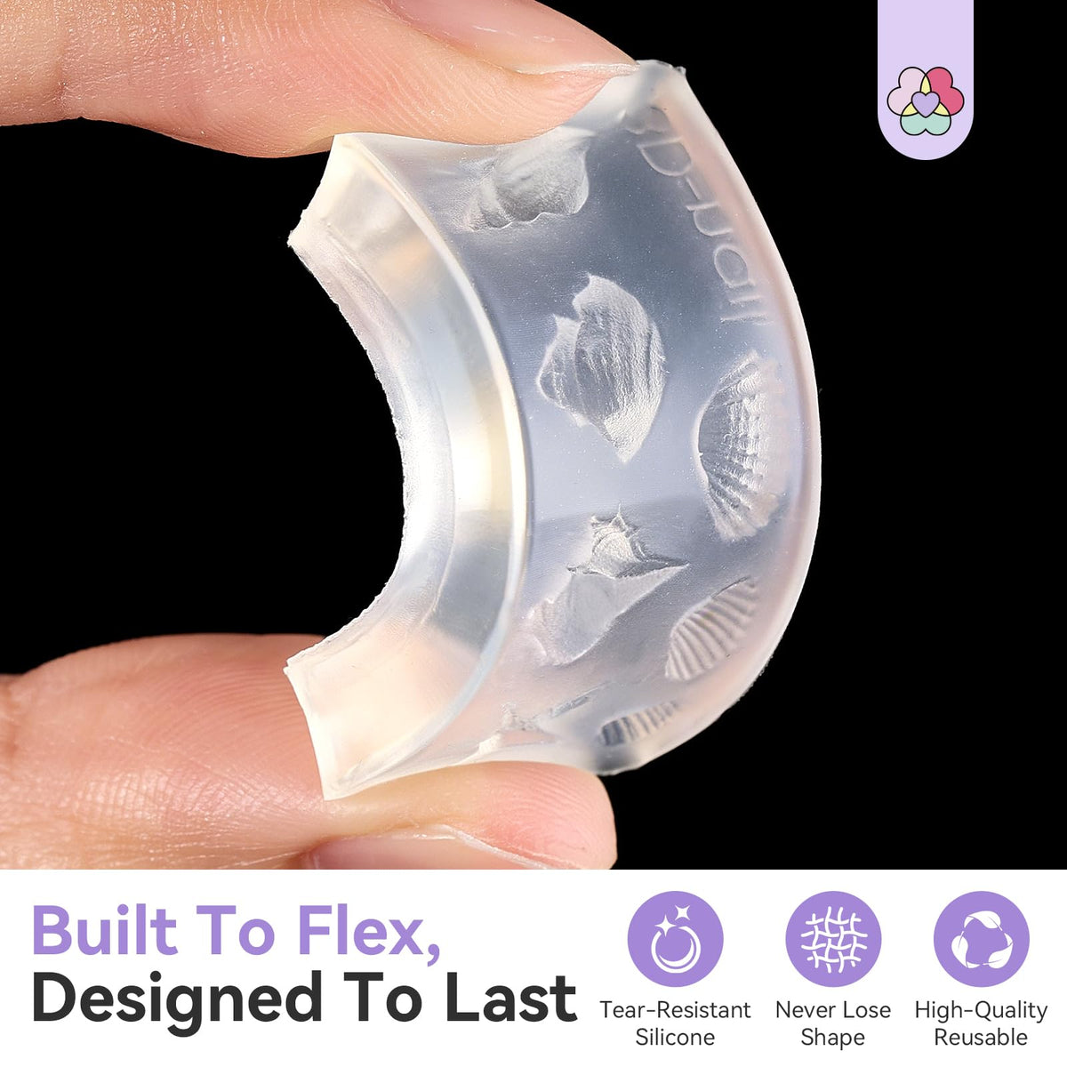 SAVILAND molds beside fingers for scale to illustrate size and easy handling benefit