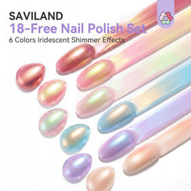 SAVILAND swatch wheel with six shades showing color-shift and choice clarity