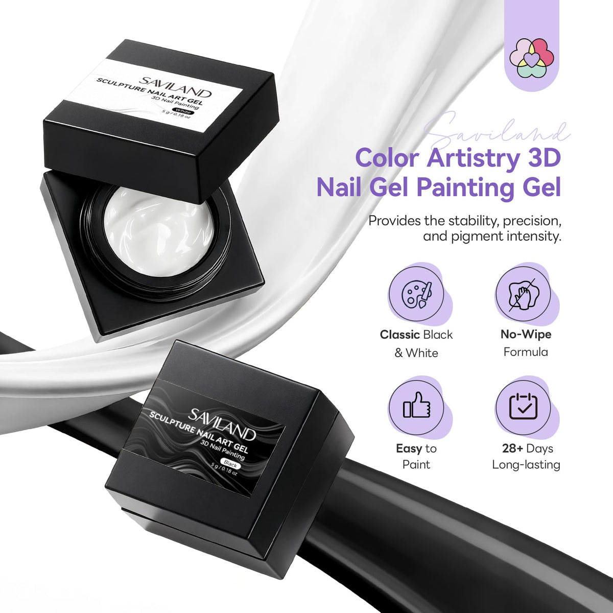 SAVILAND creamy gel texture close-up demonstrating non-flowing consistency for precise shaping
