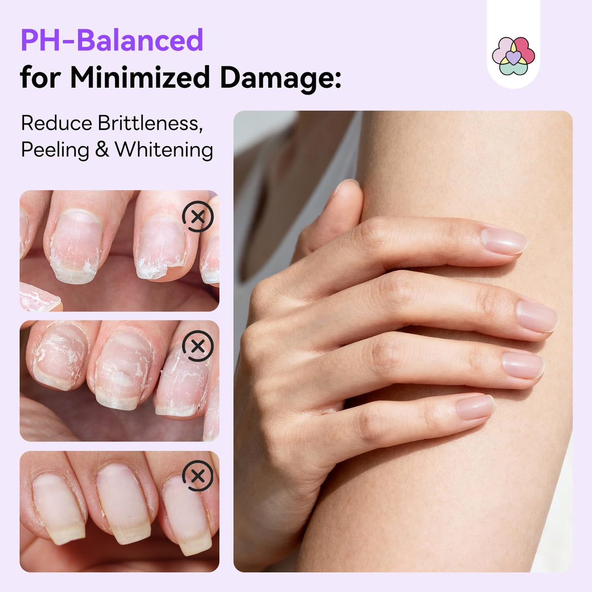 SAVILAND gel softening texture on nail to show quick visible removal benefit
