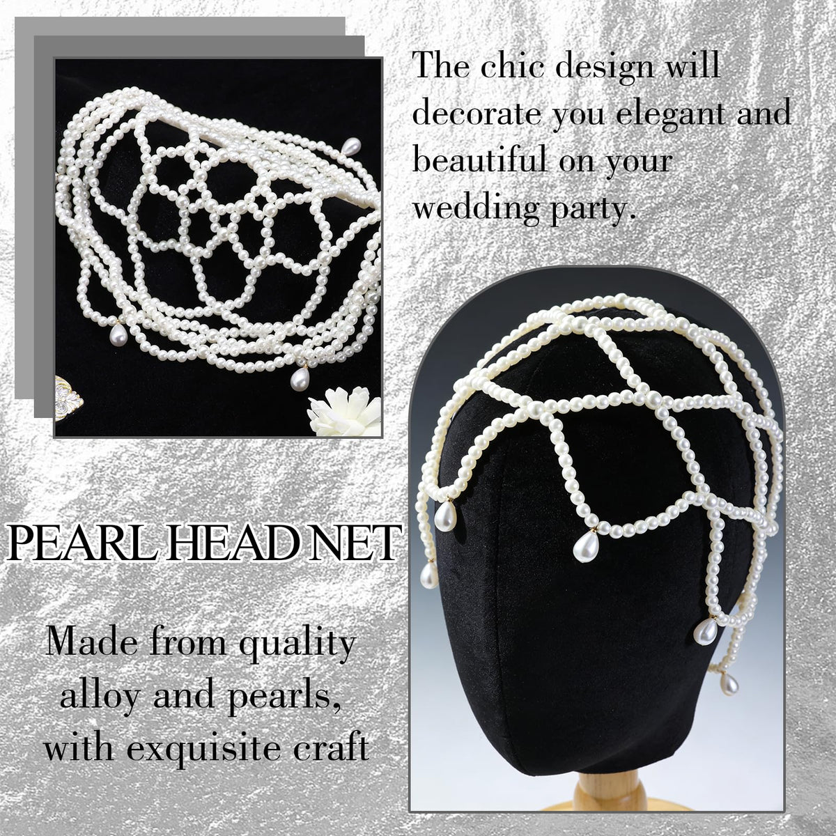 SAWINDA side profile worn on model emphasizing vintage Gatsby styling