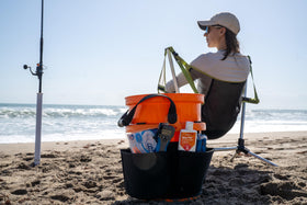 Sawyer bottle in hand showing 4 oz travel-ready convenience benefit