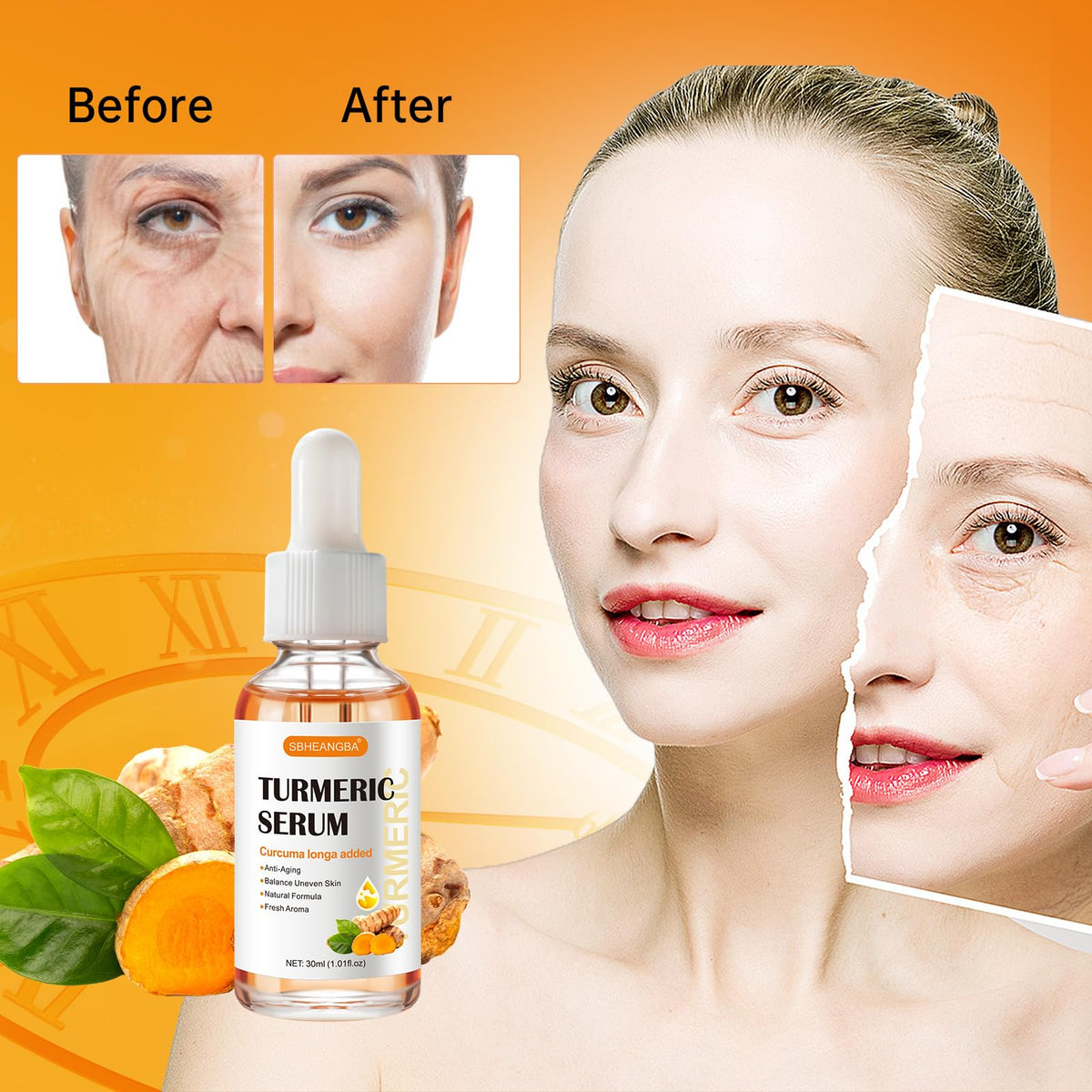 SBHEANGBA bottle on bathroom shelf suggesting daily skincare routine benefit