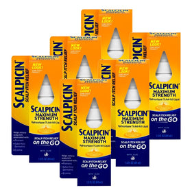 Scalpicin front packaging showing bottle and label for clear identification and quick relief