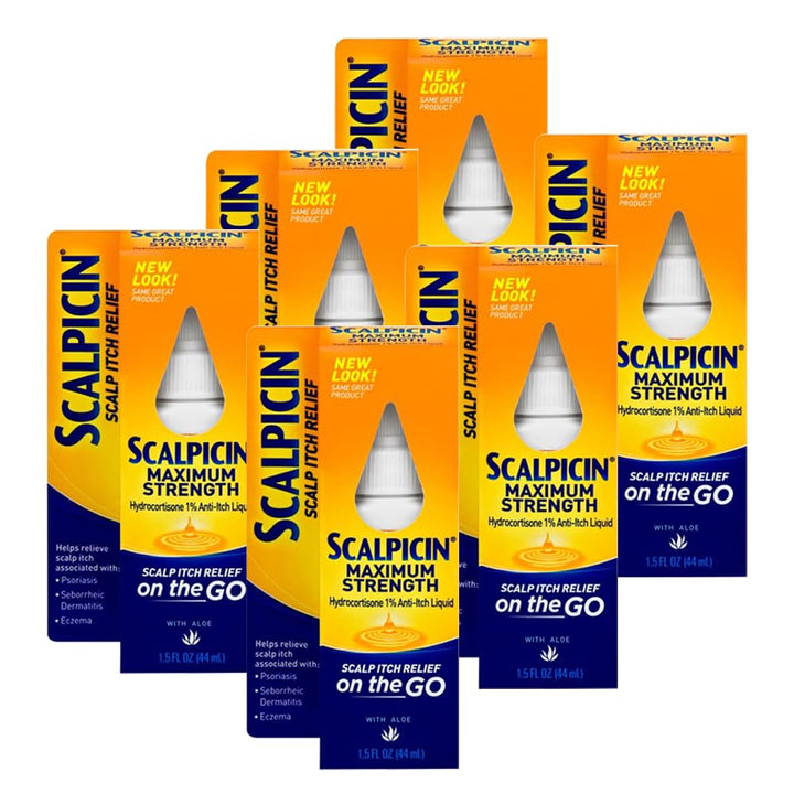 Scalpicin front packaging showing bottle and label for clear identification and quick relief