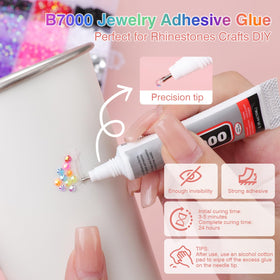 SCENIXE jewelry glue tube with metal needle tip for precise adhesive control