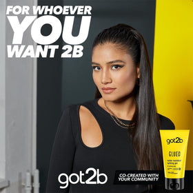 Schwarzkopf got2b glued tube close-up highlighting label and squeeze nozzle for precise application