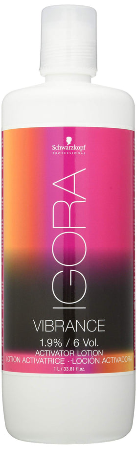 Schwarzkopf bottle front view showing label for easy identification and professional use