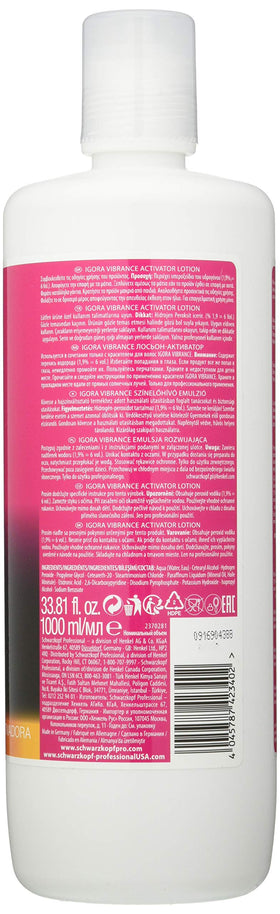 Schwarzkopf lotion pouring close-up showing thickened texture for controlled application