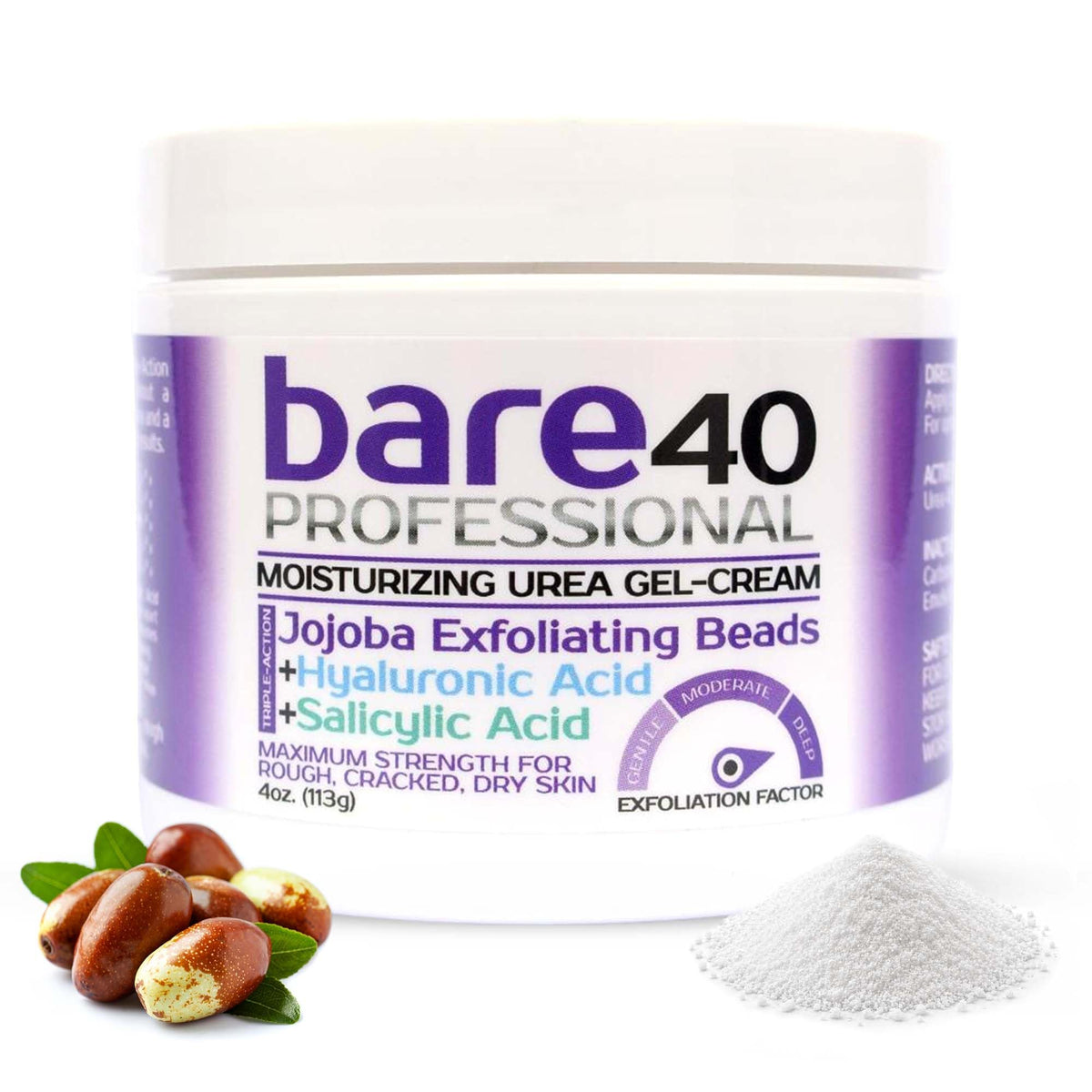 Scientific Solutions Global BARE 40 PRO front jar showing label and 4oz size benefit: clear product ID