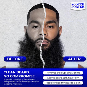 Scotch Porter lather in hands demonstrating gentle cleansing benefit