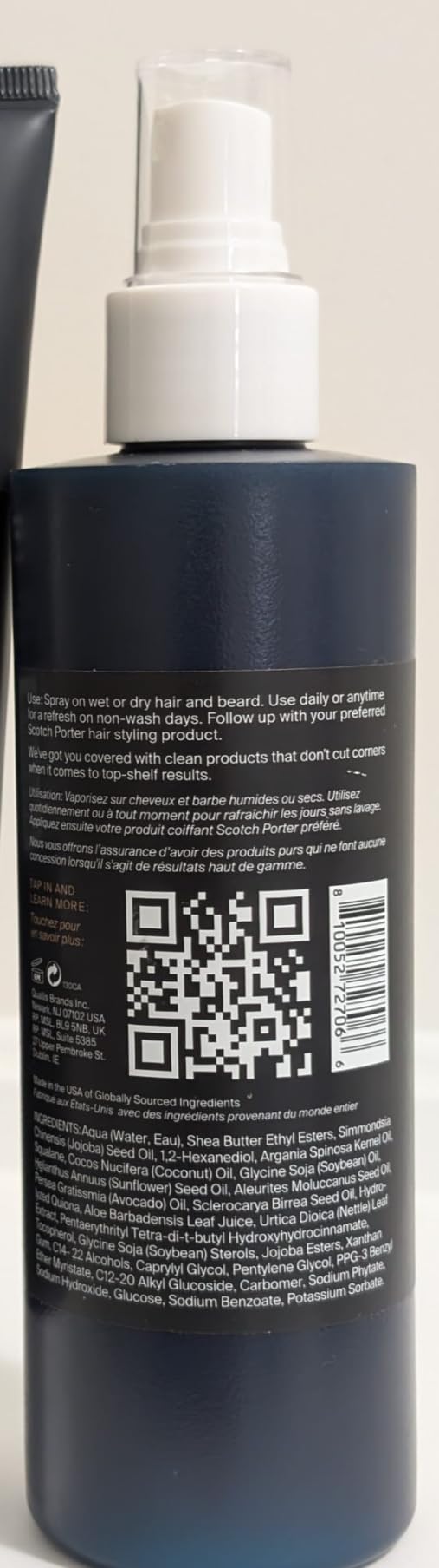 Scotch Porter label detail focused on vegan and free-from claims for ingredient-conscious buyers
