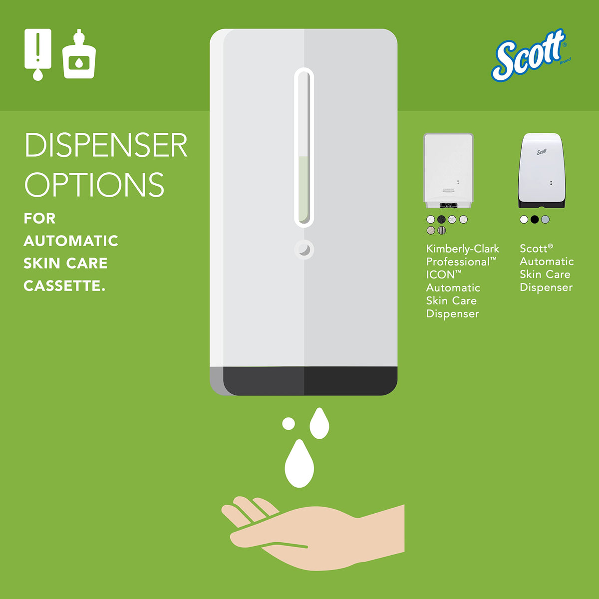Scott Professional clear cartridge showing remaining soap level for visual checks