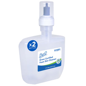 Scott Professional front packaging showing two 1.2 L foaming refills for efficient restocking