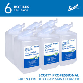 Scott Professional refill held by technician for easy low-mess replacement benefit