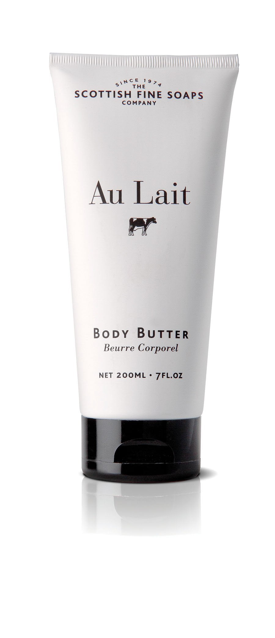 Scottish Fine Soaps Au Lait tube front view showing label and travel-friendly size
