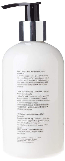 Scottish Fine Soaps pump close-up highlighting creamy texture and controlled use