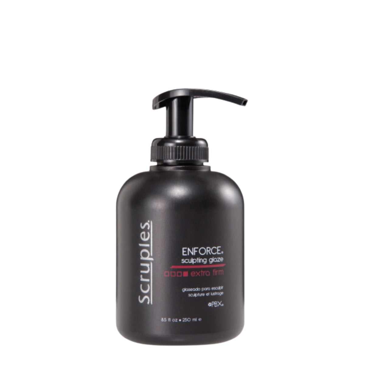 Scruples jar front packaging showing product name and strong hold benefit