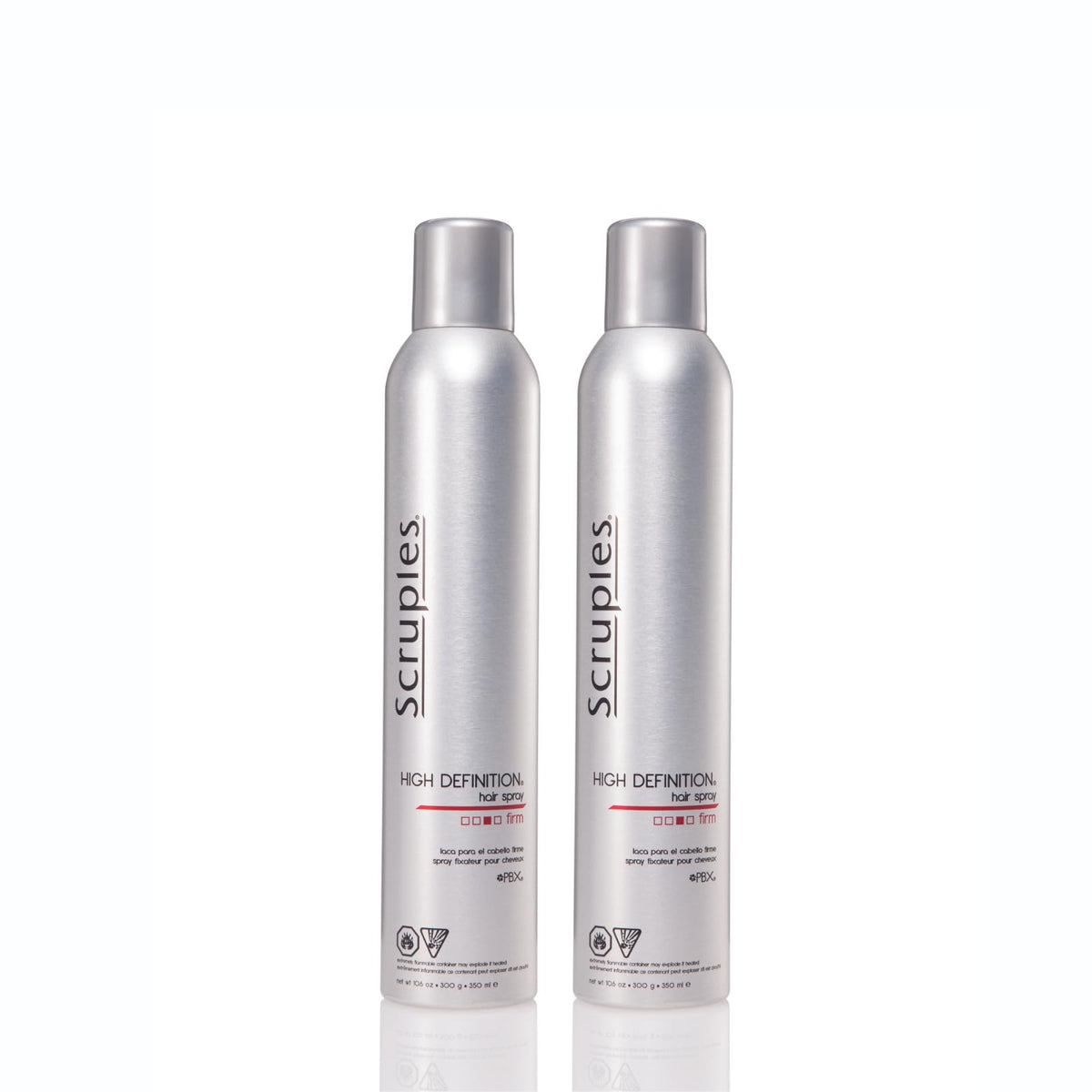 Scruples front packaging showing volumizing hairspray and benefits
