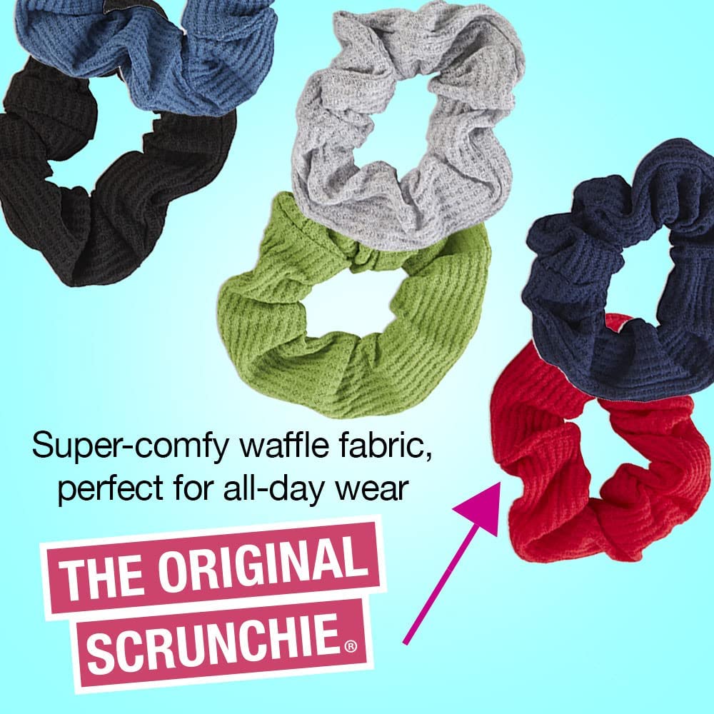 scunci close-up waffle-knit texture revealing soft fabric that prevents snagging