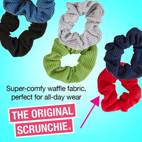 scunci close-up waffle-knit texture revealing soft fabric that prevents snagging