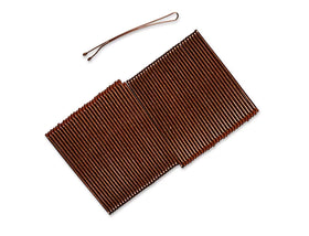 Scunci curved bobby pin close-up of arc and finish offering comfortable grip