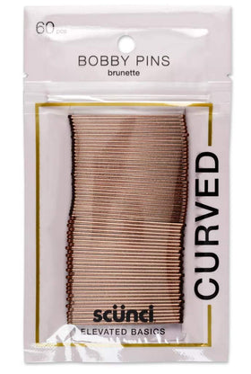 Scunci curved bobby pins package front view shows 60 pins for reliable everyday hold