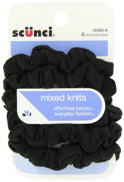Scunci front packaging showing 18 mini slinky twisters, travel-ready convenience
