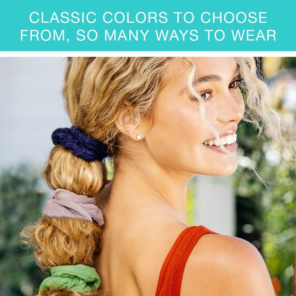 scunci scrunchie holding a high ponytail securely during activity