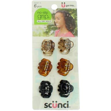 Scunci clips on a vanity demonstrating quick styling readiness
