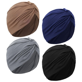 sdfvsdg front view of four-color turban pack showing neat pre-tied knots and variety