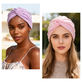 Sdfvsdg turban held in hand to show scale and elasticity for one-size-fits-most comfort