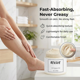 SDUQULK applying lotion to knee demonstrating soothing application