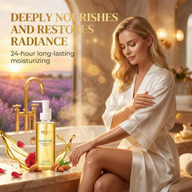 SDUQULK ERAE Queen Oil on bathroom counter in routine setting for effortless daily use