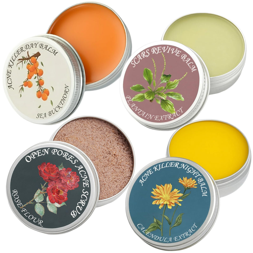 SDXJIOGE front packaging showing acne relief set for quick identification
