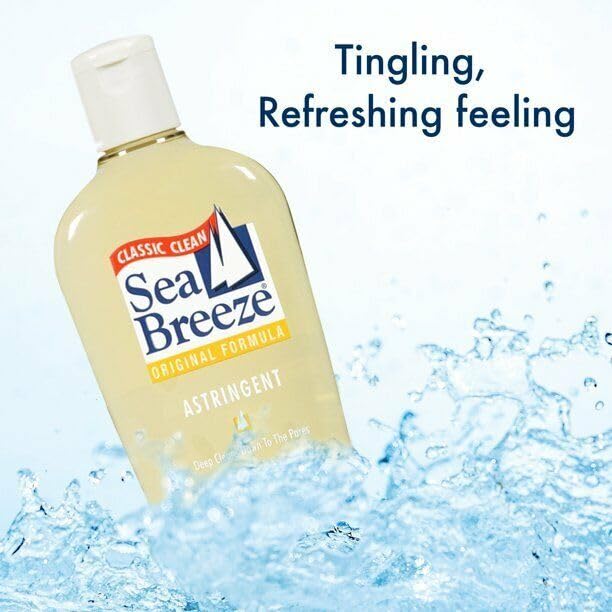 Seabreeze clear liquid close-up highlighting texture for a lightweight, fast-drying feel