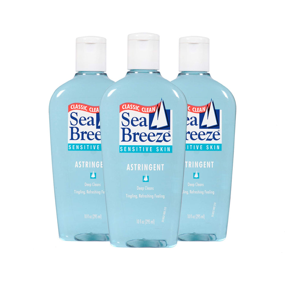 Seabreeze front packaging showing three 10 fl oz bottles and clear branding for convenience