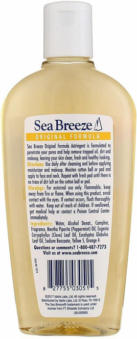 Seabreeze label detail highlighting product name and ingredient clarity benefit