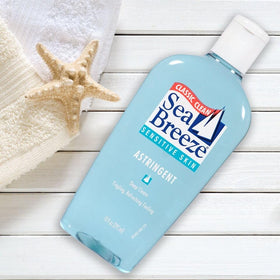 Seabreeze on bathroom counter lifestyle shot for daily routine benefit